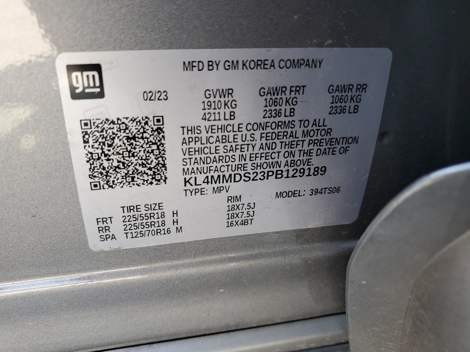 KL4MMDS23PB129189 2023 Buick Encore Gx Select