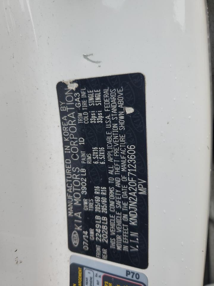 2015 Kia Soul VIN: KNDJN2A20F7123606 Lot: 63773354