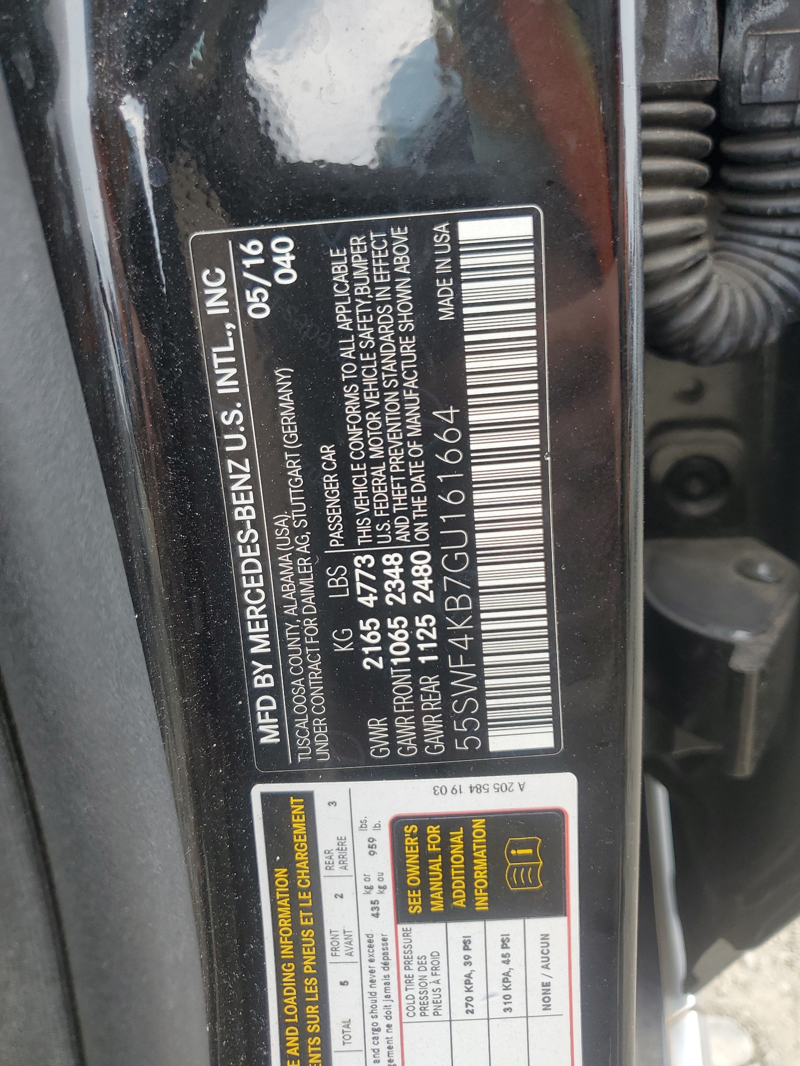 55SWF4KB7GU161664 2016 Mercedes-Benz C 300 4Matic