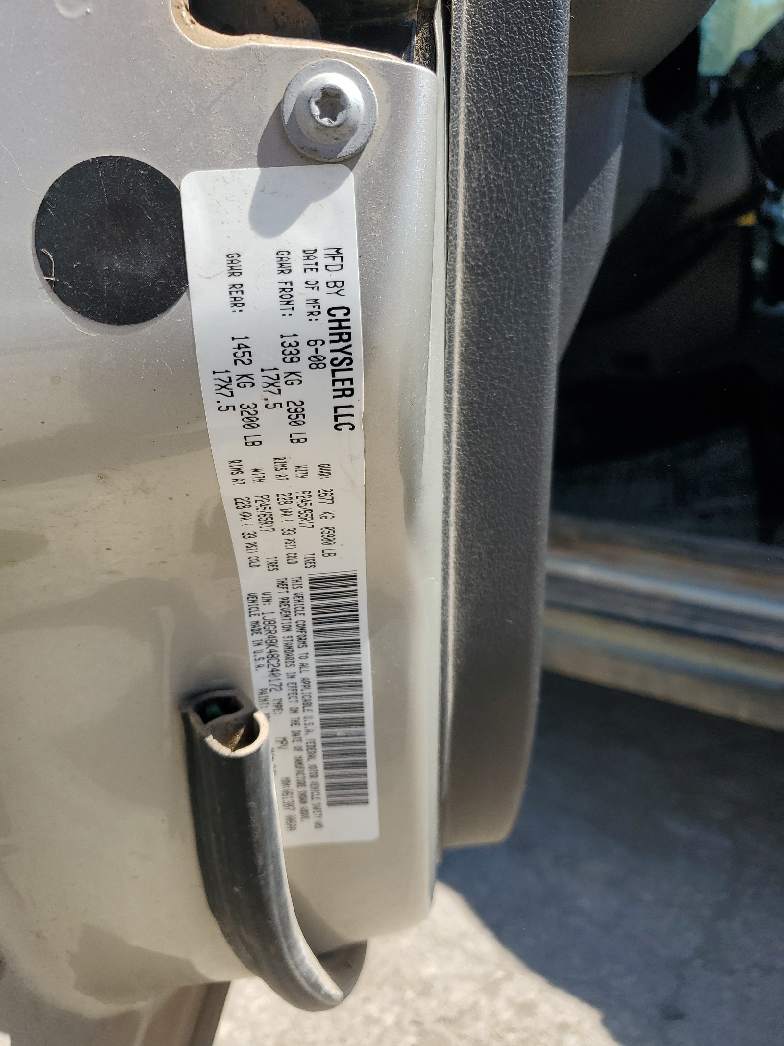 1J8GR48K48C240172 2008 Jeep Grand Cherokee Laredo