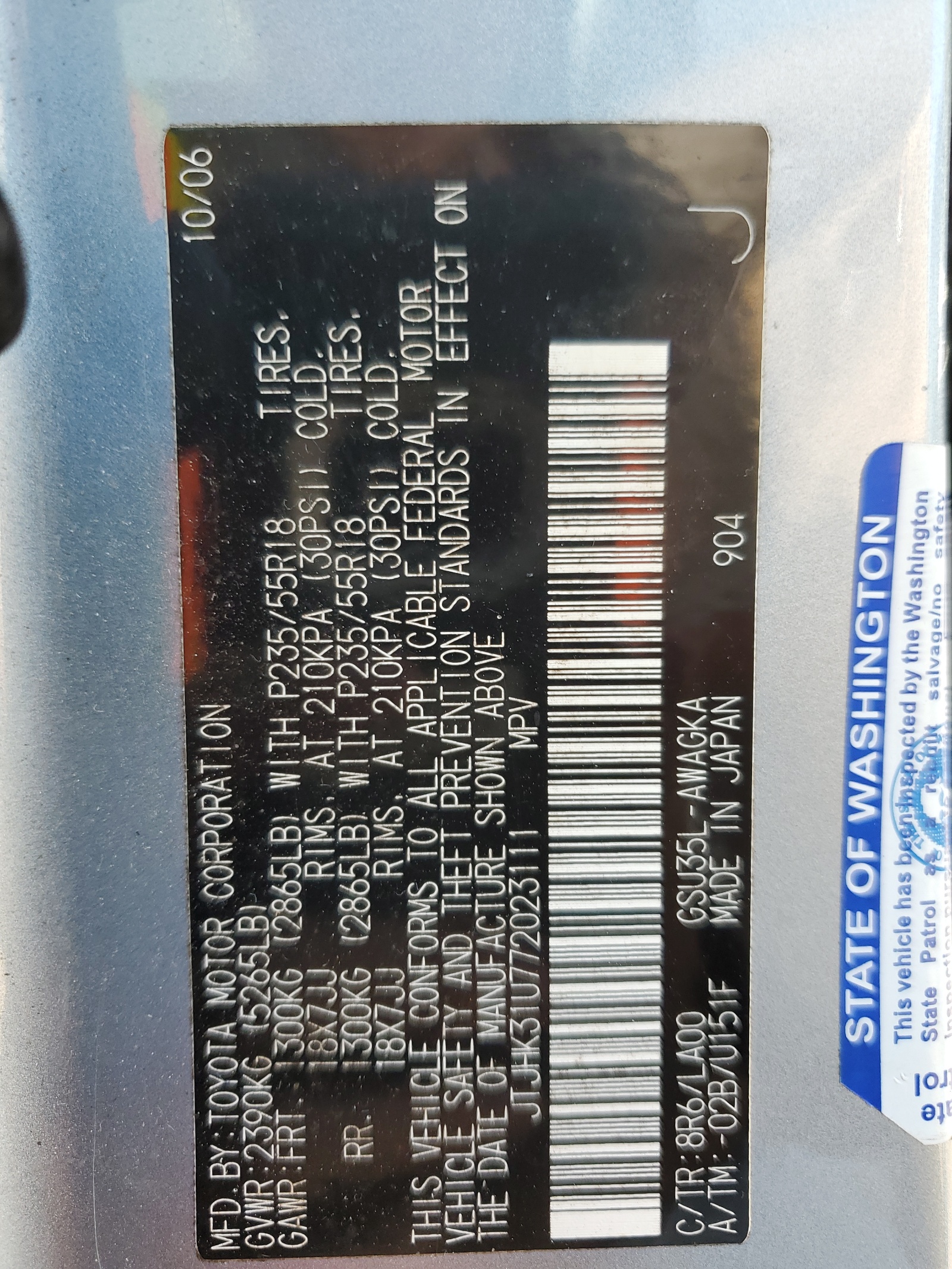 JTJHK31U772023111 2007 Lexus Rx 350