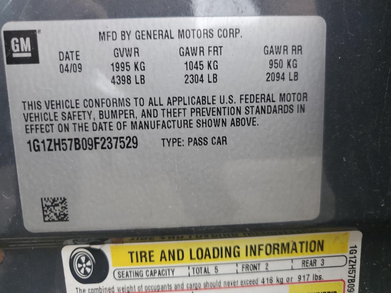 1G1ZH57B09F237529 2009 Chevrolet Malibu 1Lt