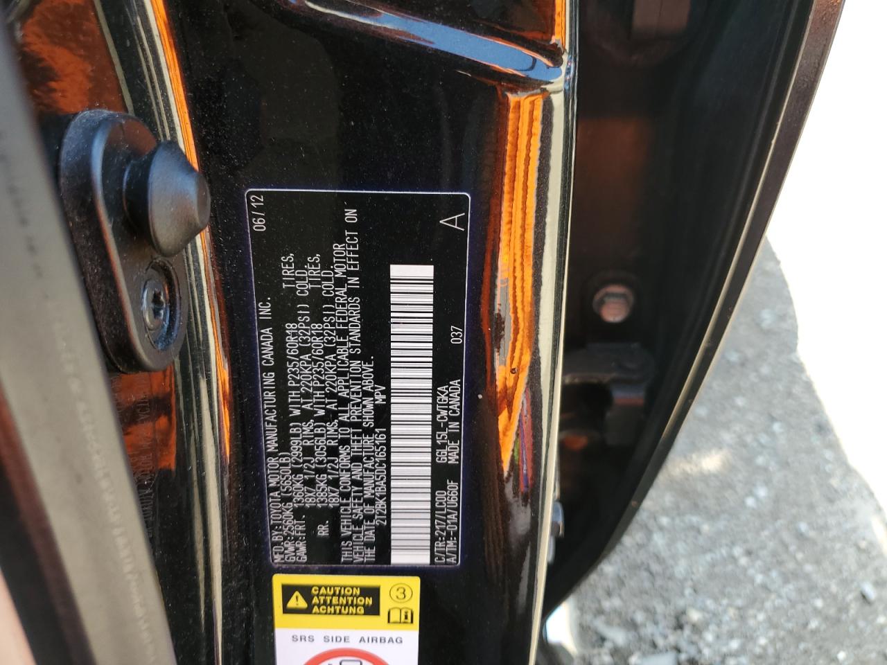 2013 Lexus Rx 350 Base VIN: 2T2BK1BA5DC165161 Lot: 62079694