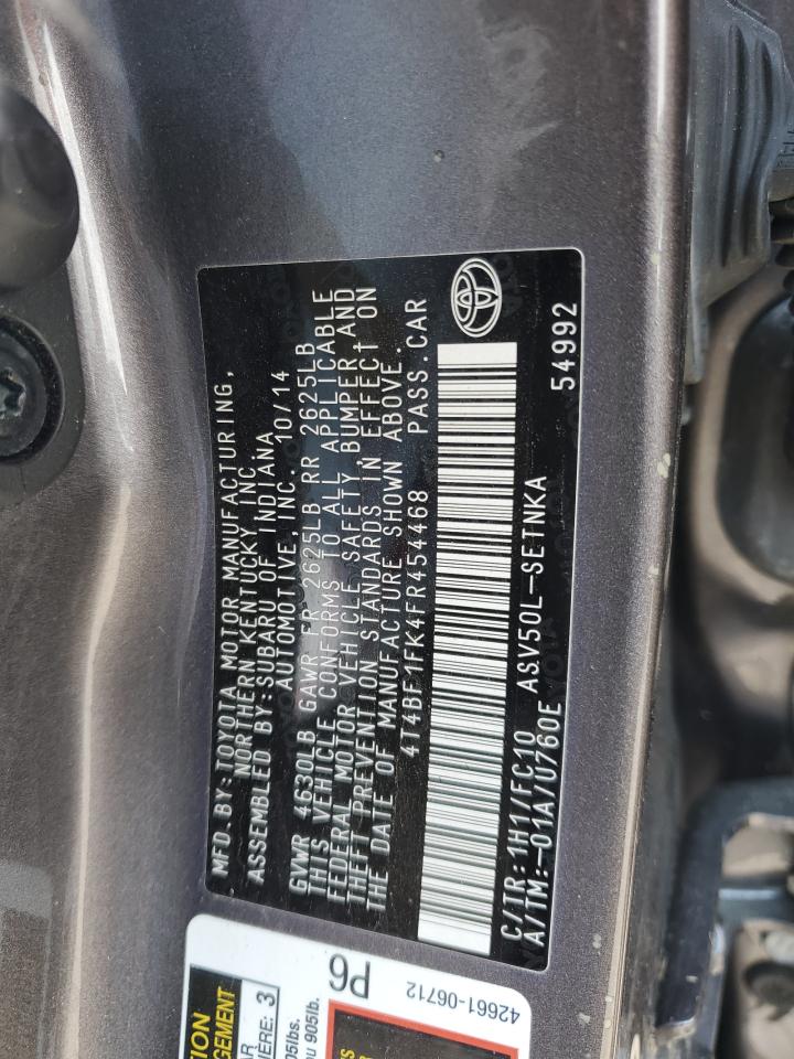 4T4BF1FK4FR454468 2015 TOYOTA CAMRY - Image 12