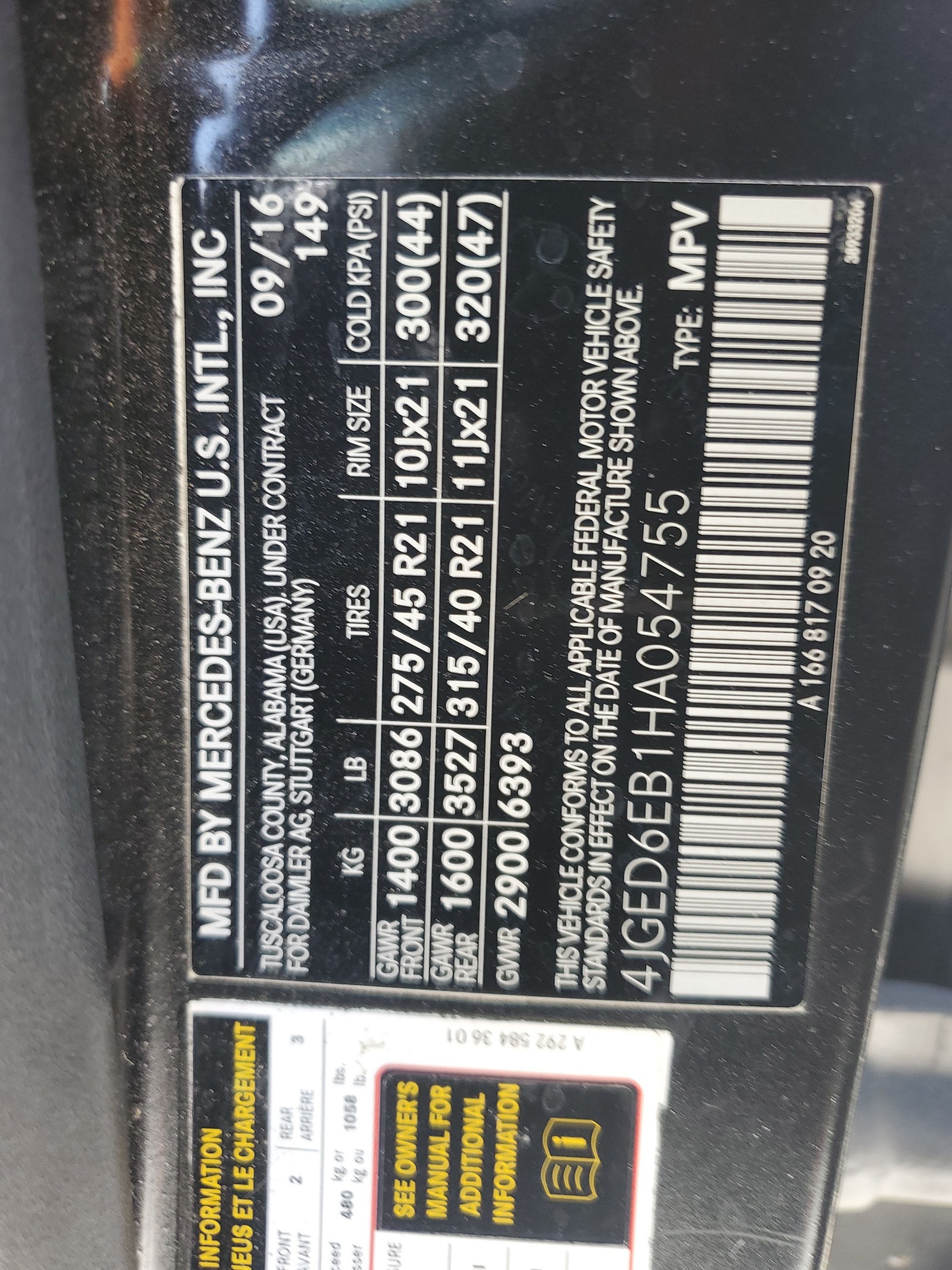 4JGED6EB1HA054755 2017 Mercedes-Benz Gle Coupe 43 Amg