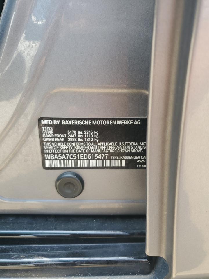2014 BMW 528 Xi VIN: WBA5A7C51ED615477 Lot: 62811604