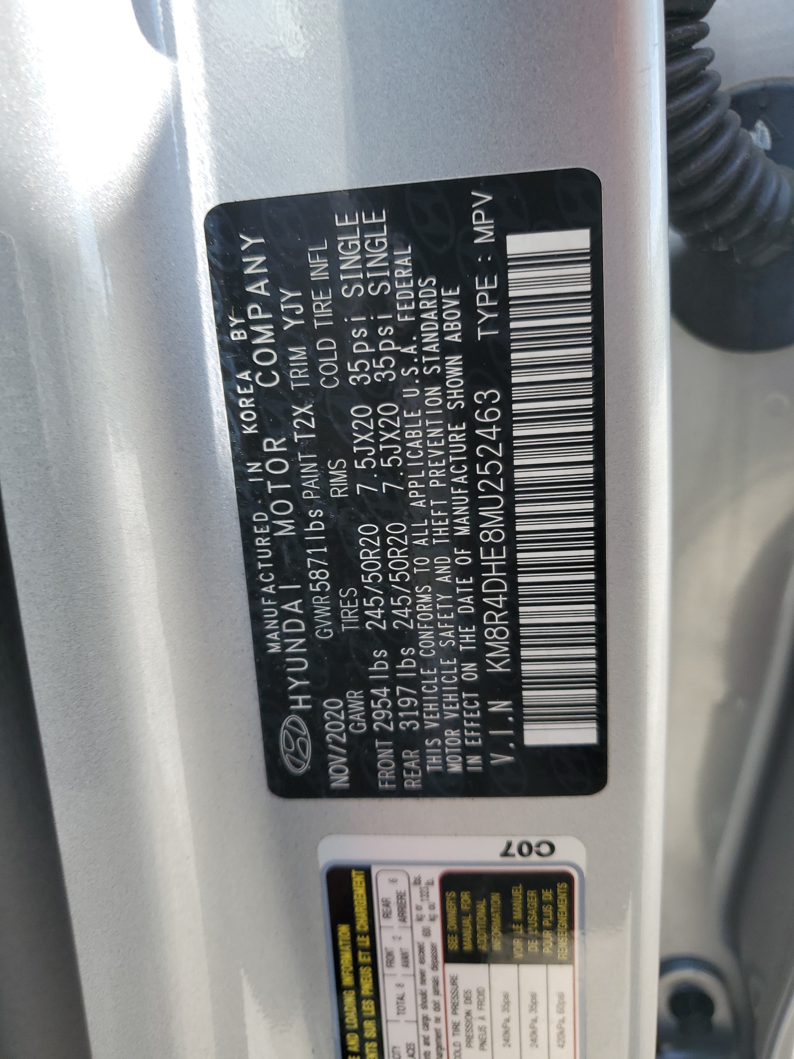 KM8R4DHE8MU252463 2021 Hyundai Palisade Sel