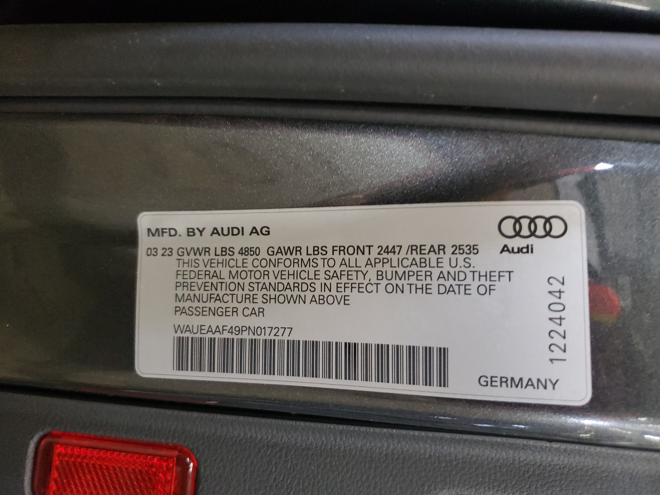 2023 Audi A4 Premium Plus 45 vin: WAUEAAF49PN017277