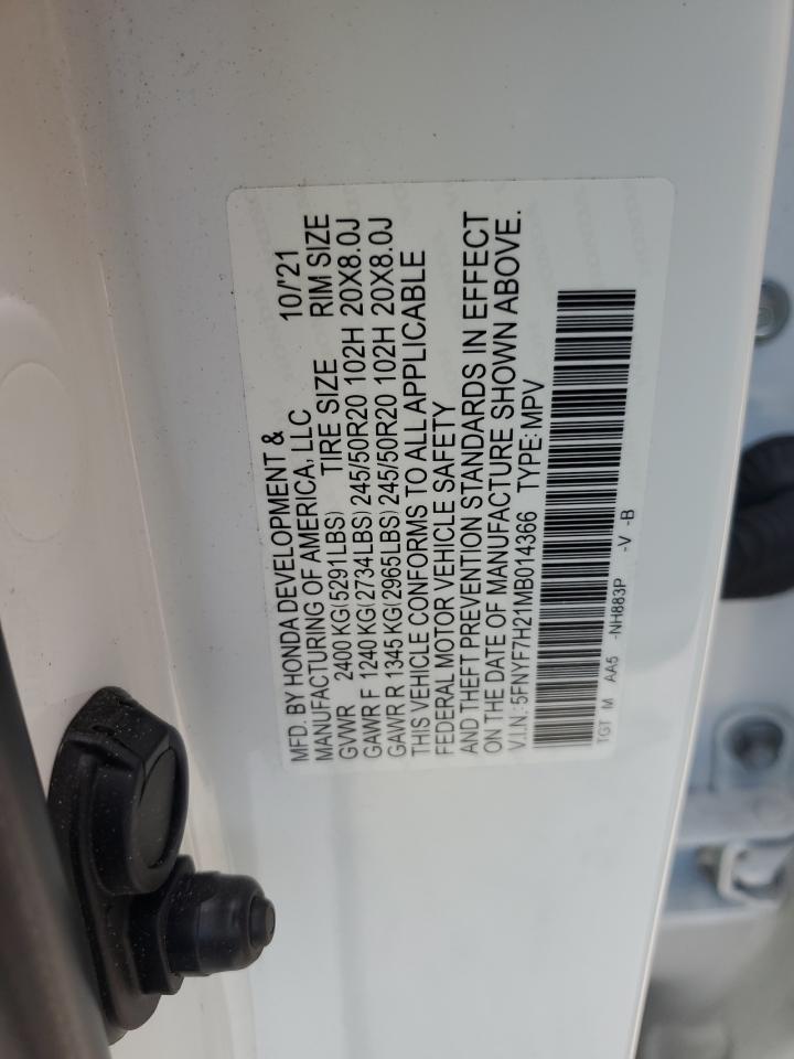 2021 Honda Passport Sport VIN: 5FNYF7H21MB014366 Lot: 65170094