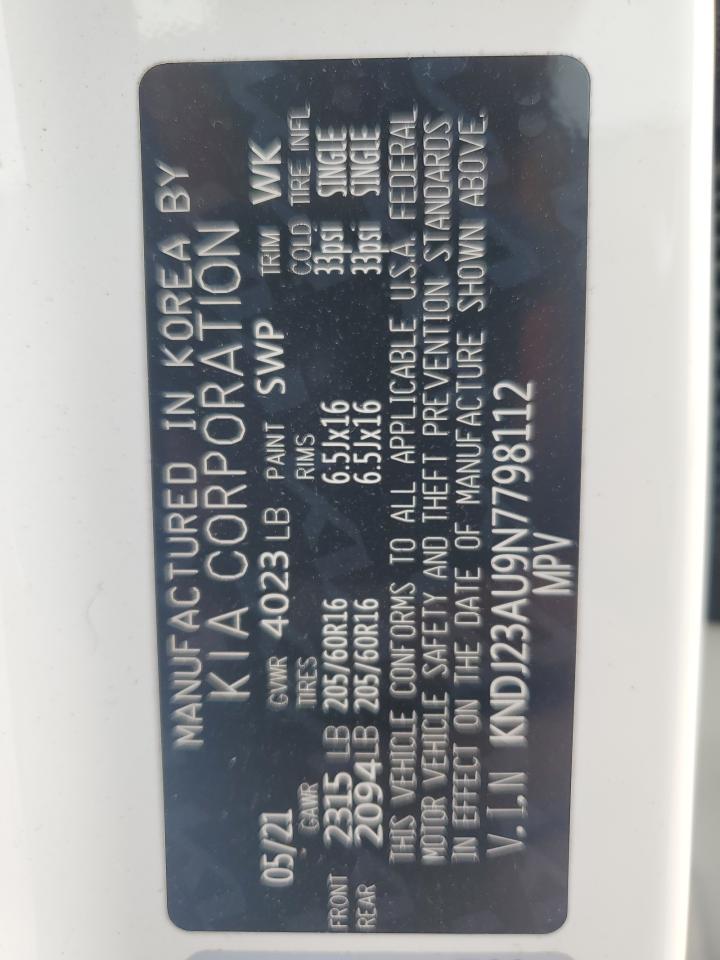 2022 Kia Soul Lx VIN: KNDJ23AU9N7798112 Lot: 63478764