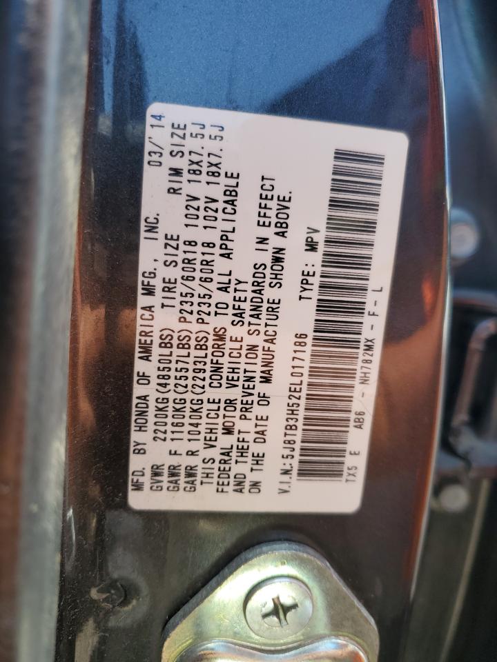 5J8TB3H52EL017186 2014 Acura Rdx Technology