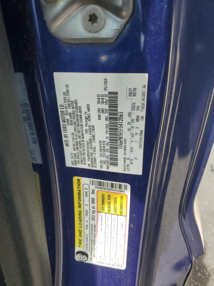 2015 Ford Mustang VIN: 1FA6P8TH5F5412065 Lot: 65149354