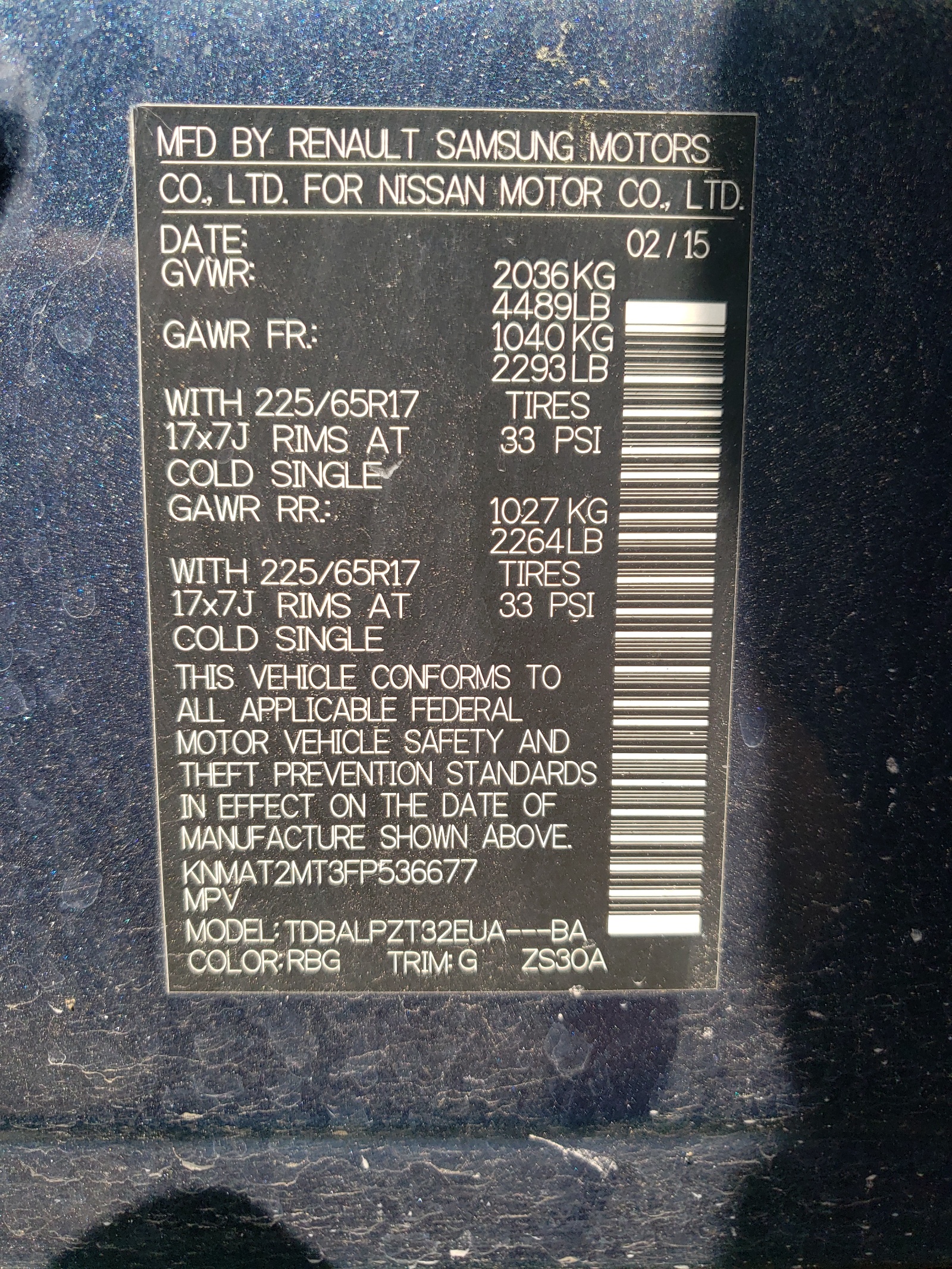 KNMAT2MT3FP536677 2015 Nissan Rogue S