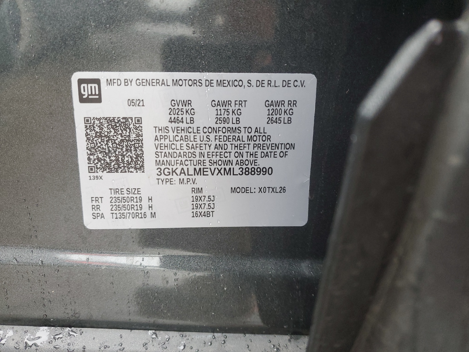 3GKALMEVXML388990 2021 GMC Terrain Sle