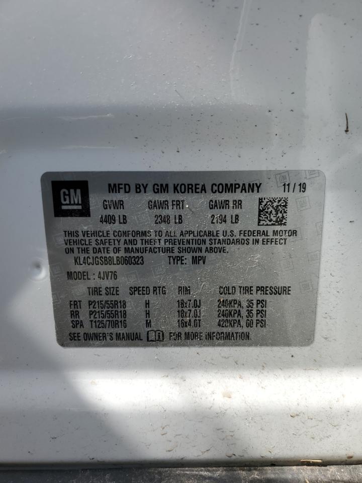 2020 Buick Encore Essence VIN: KL4CJGSB8LB060323 Lot: 61354264