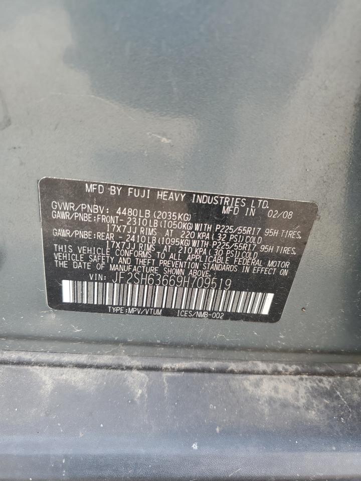 2009 Subaru Forester 2.5X Premium VIN: JF2SH63669H709519 Lot: 64814124