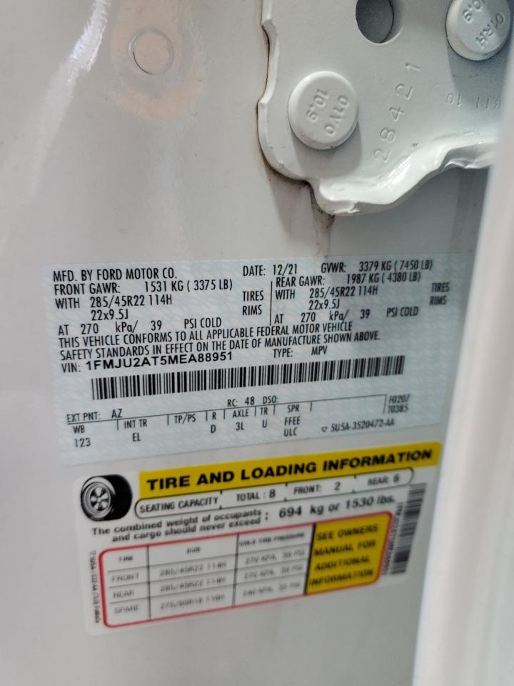 2021 Ford Expedition Limited VIN: 1FMJU2AT5MEA88951 Lot: 63208314