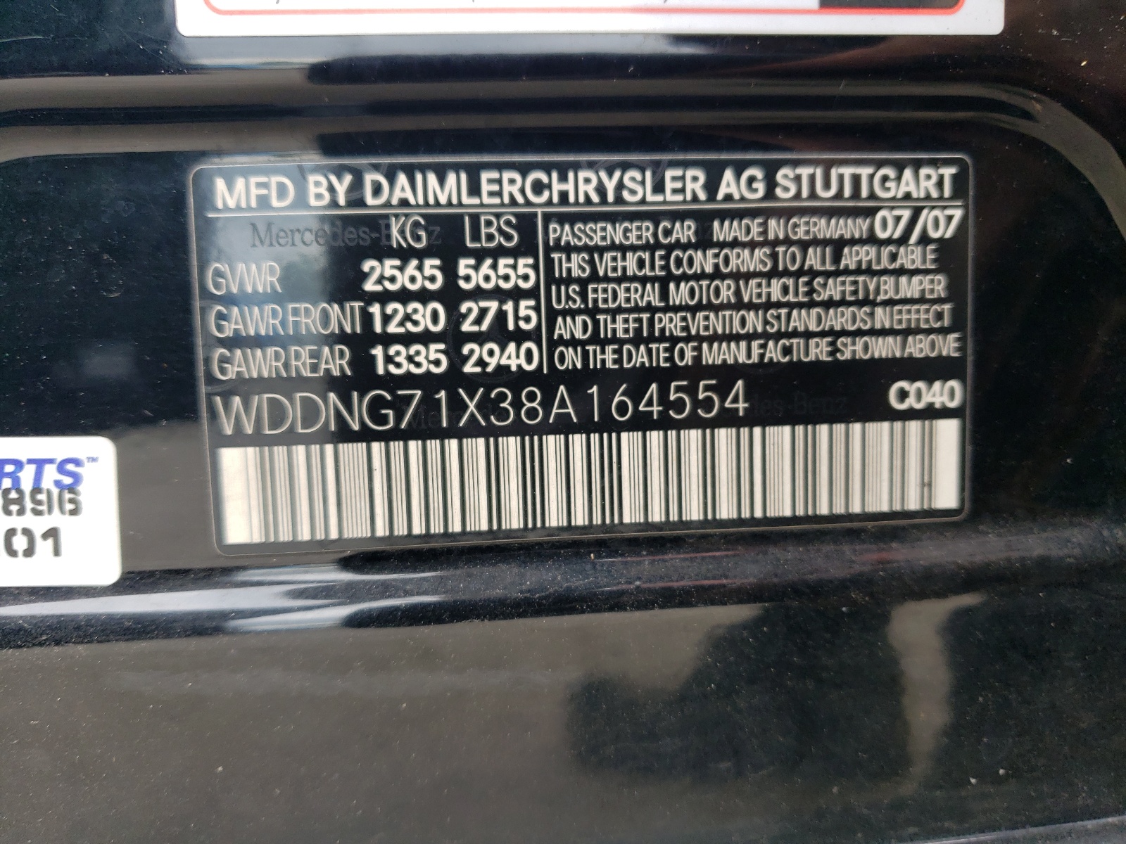 WDDNG71X38A164554 2008 Mercedes-Benz S 550