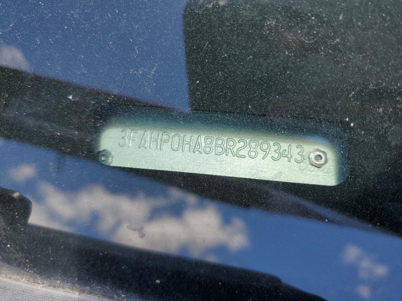 2011 Ford Fusion Se VIN: 3FAHP0HA8BR289343 Lot: 61092974