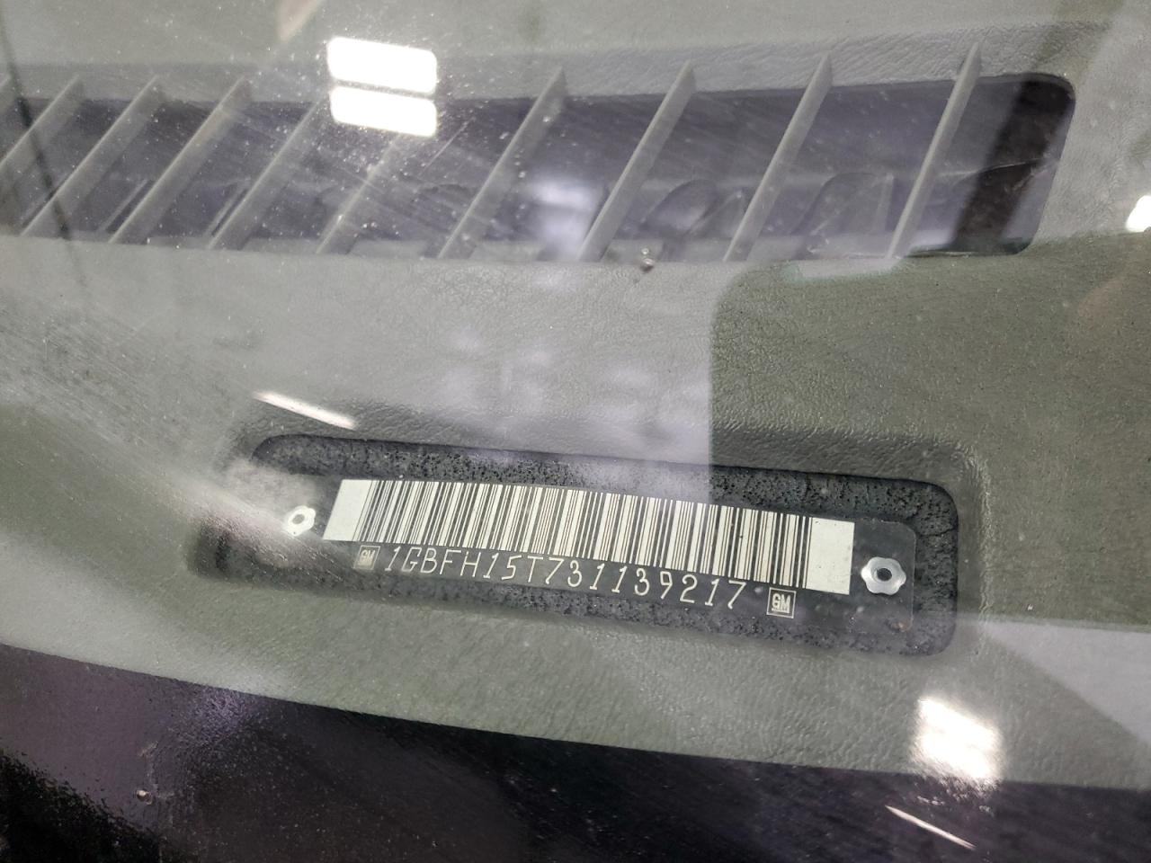 2003 Chevrolet Express G1500 VIN: 1GBFH15T731139217 Lot: 64518324