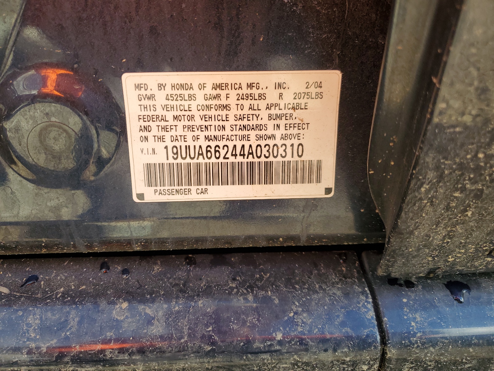 19UUA66244A030310 2004 Acura Tl