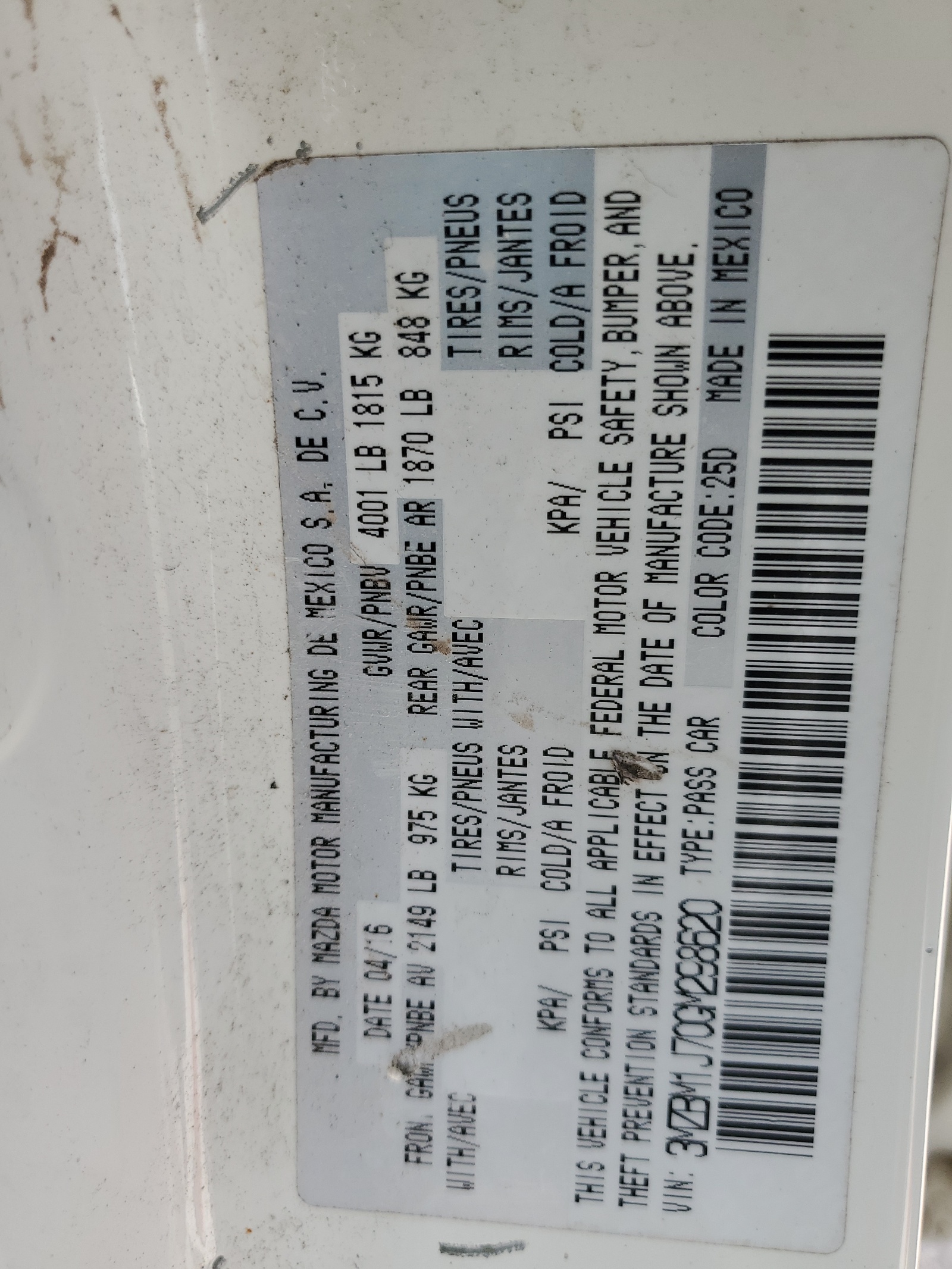 3MZBM1J70GM298620 2016 Mazda 3 Sport