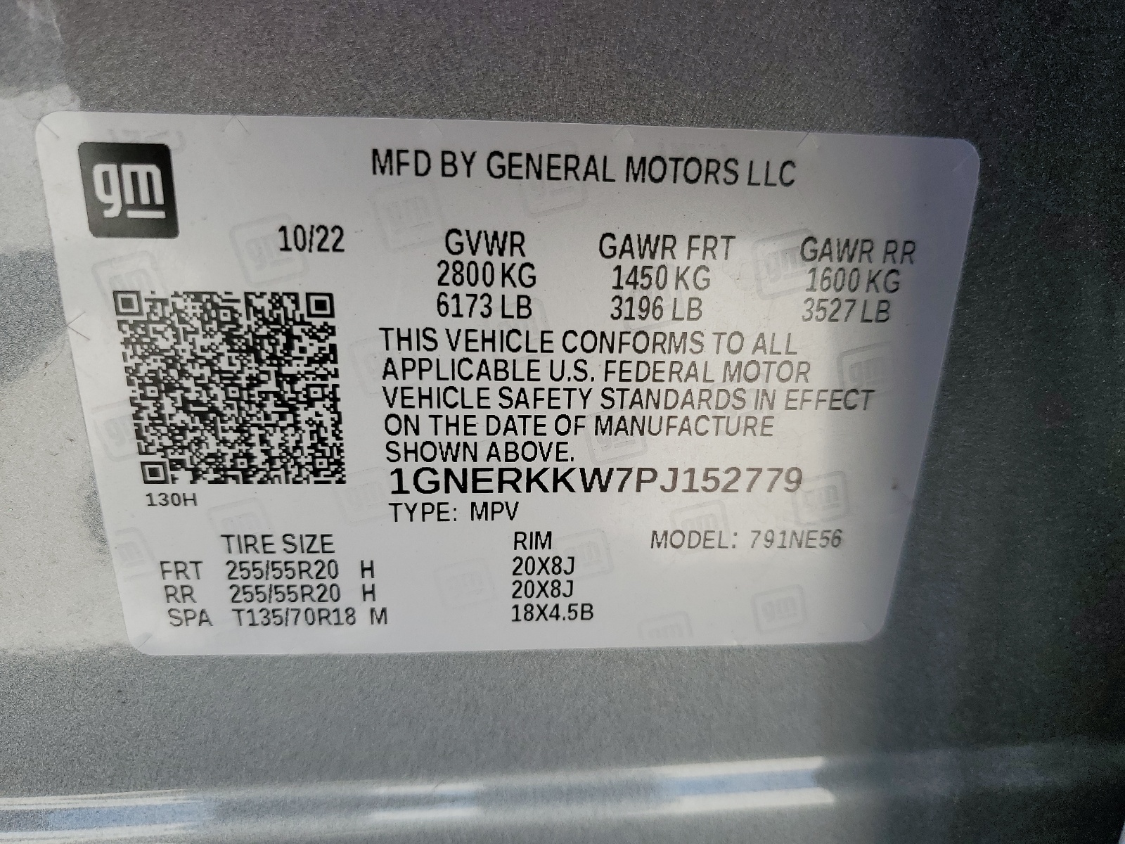 1GNERKKW7PJ152779 2023 Chevrolet Traverse Premier