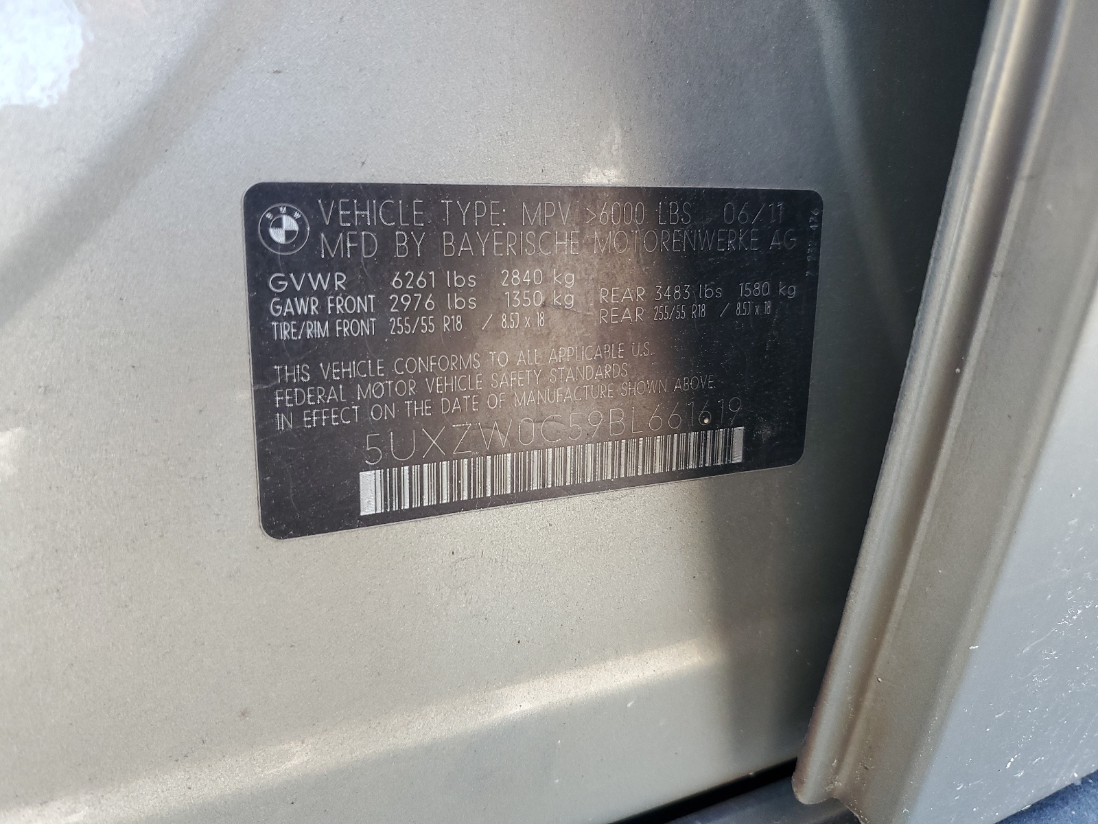 5UXZW0C59BL661619 2011 BMW X5 xDrive35D