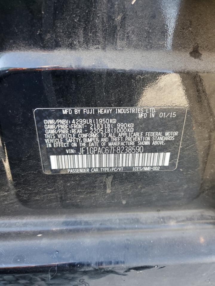 2015 Subaru Impreza Premium VIN: JF1GPAC67F8238590 Lot: 64652594