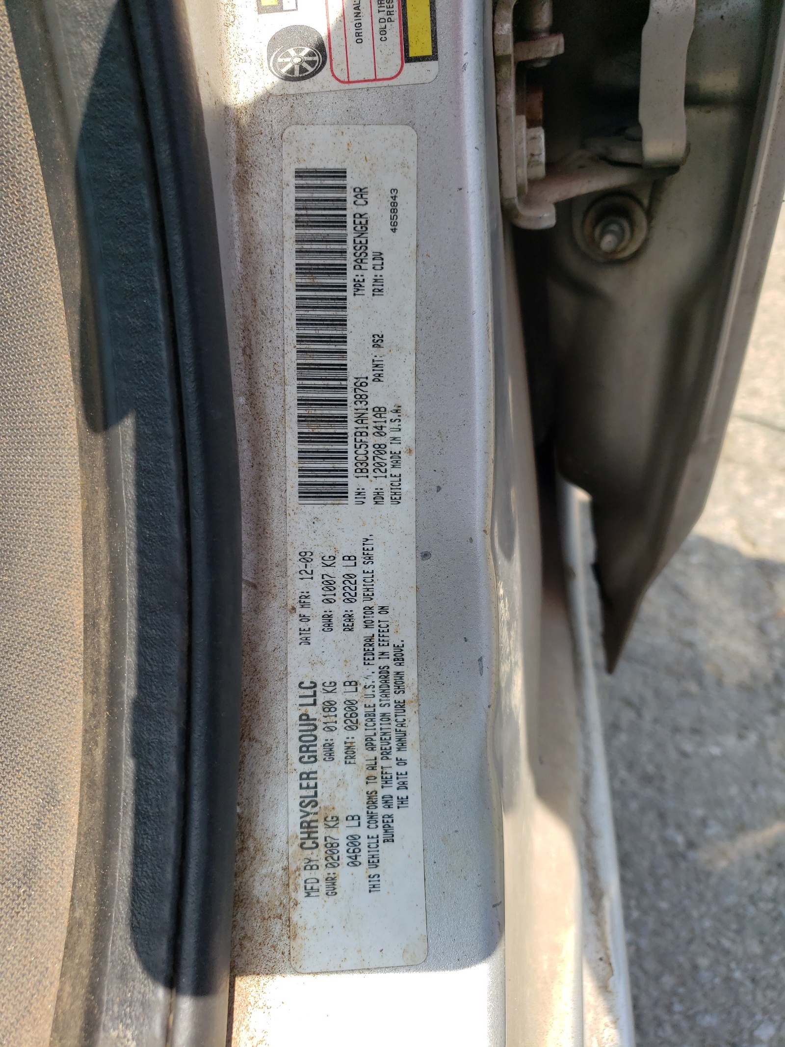 1B3CC5FB1AN138761 2010 Dodge Avenger R/T