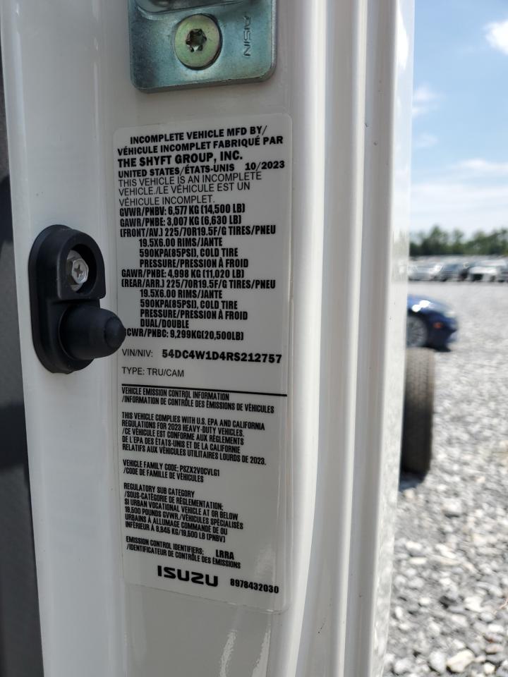 2024 Isuzu Npr Hd VIN: 54DC4W1D4RS212757 Lot: 59441464