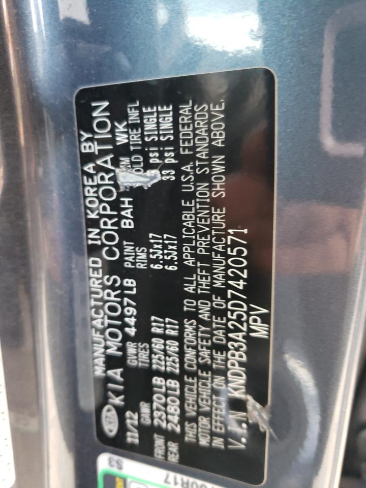 2013 Kia Sportage Base VIN: KNDPB3A25D7420571 Lot: 64730104