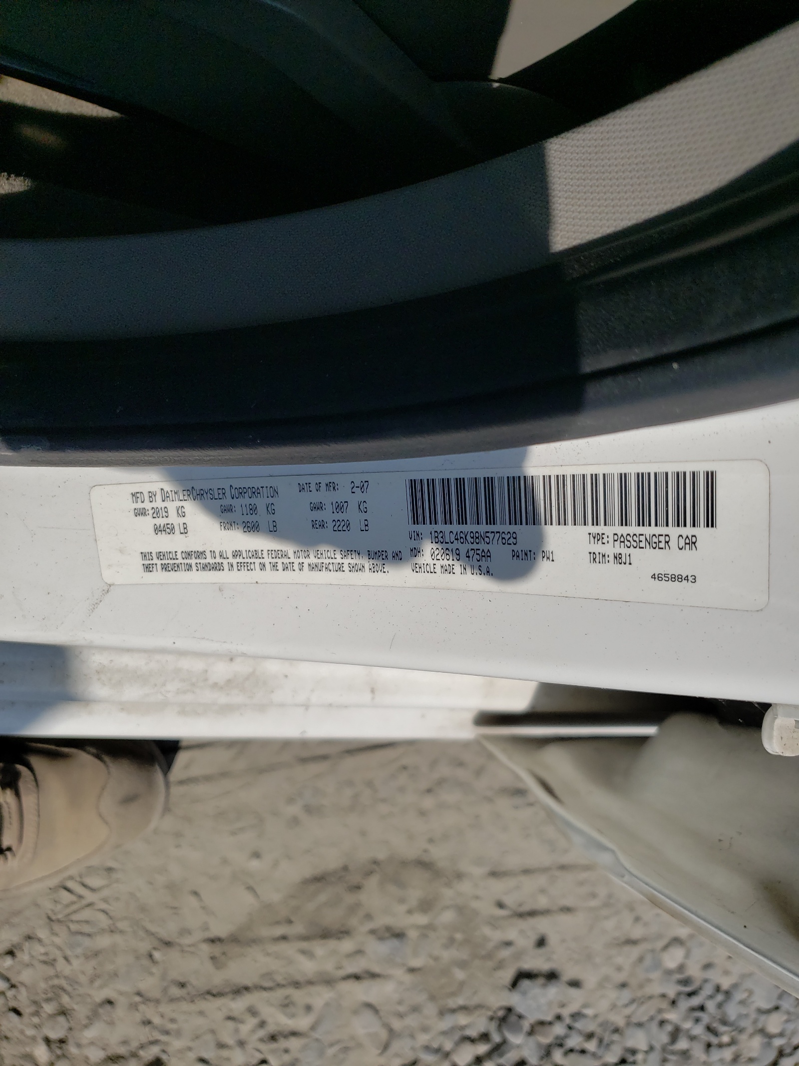 1B3LC46K98N577629 2008 Dodge Avenger Se