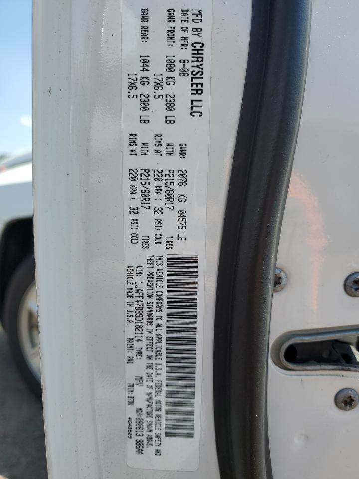 2009 Jeep Compass Sport VIN: 1J4FF47B99D102114 Lot: 63166624