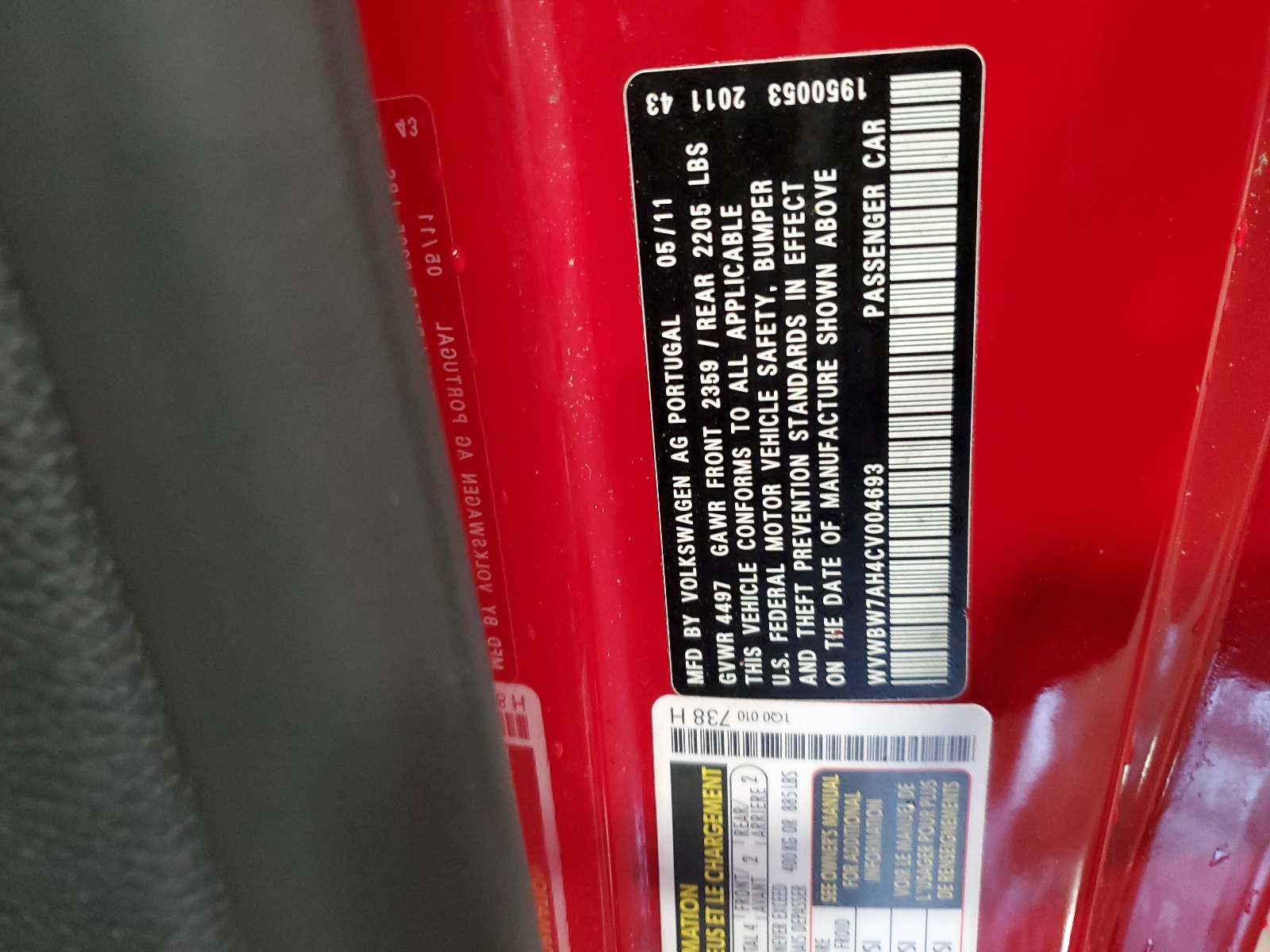 WVWBW7AH4CV004693 2012 Volkswagen Eos Komfort