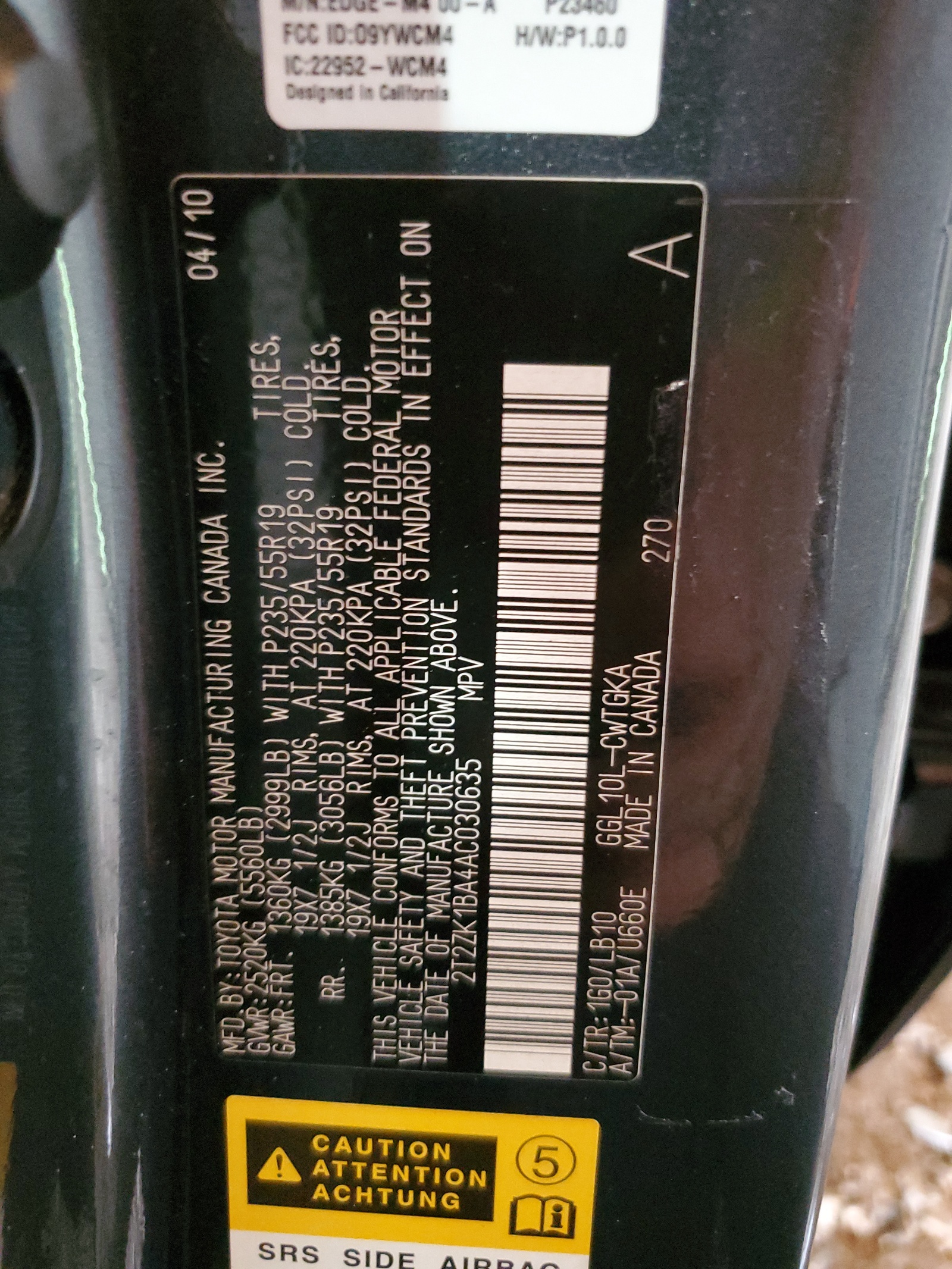 2T2ZK1BA4AC030635 2010 Lexus Rx 350