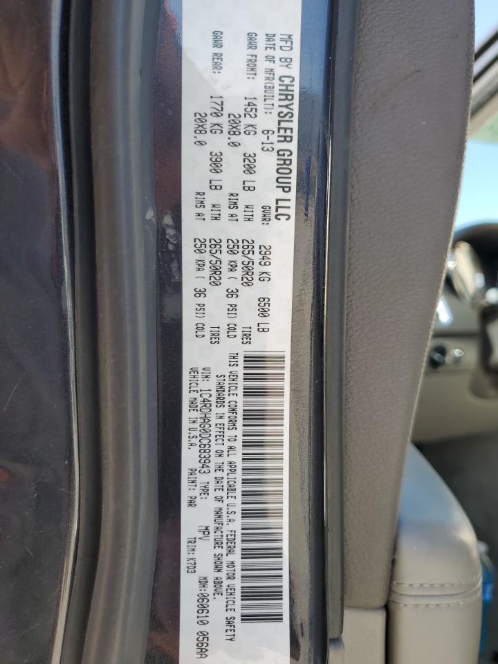 1C4RDHAG0DC683943 2013 Dodge Durango Sxt