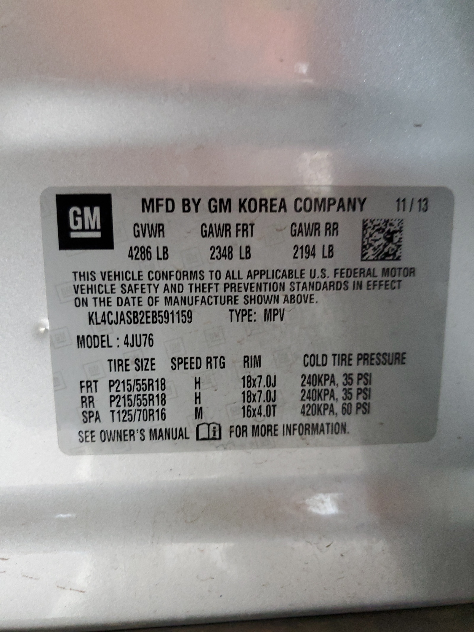 KL4CJASB2EB591159 2014 Buick Encore