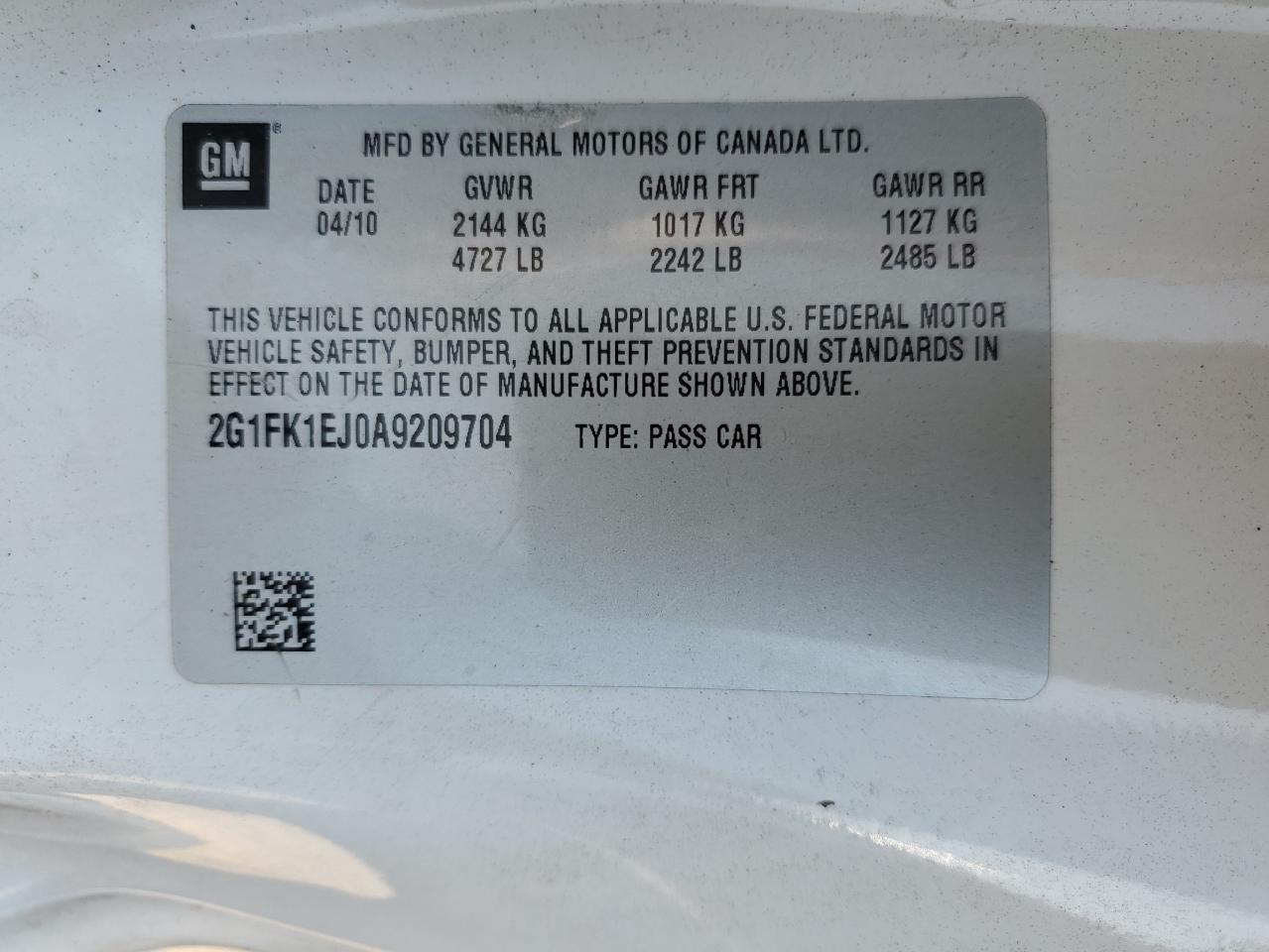 2010 Chevrolet Camaro Ss VIN: 2G1FK1EJ0A9209704 Lot: 63545324