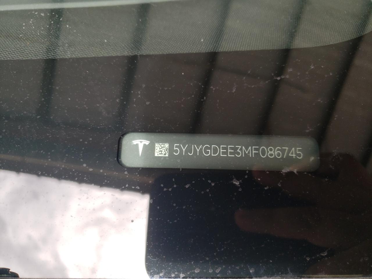 2021 Tesla Model Y VIN: 5YJYGDEE3MF086745 Lot: 62062894