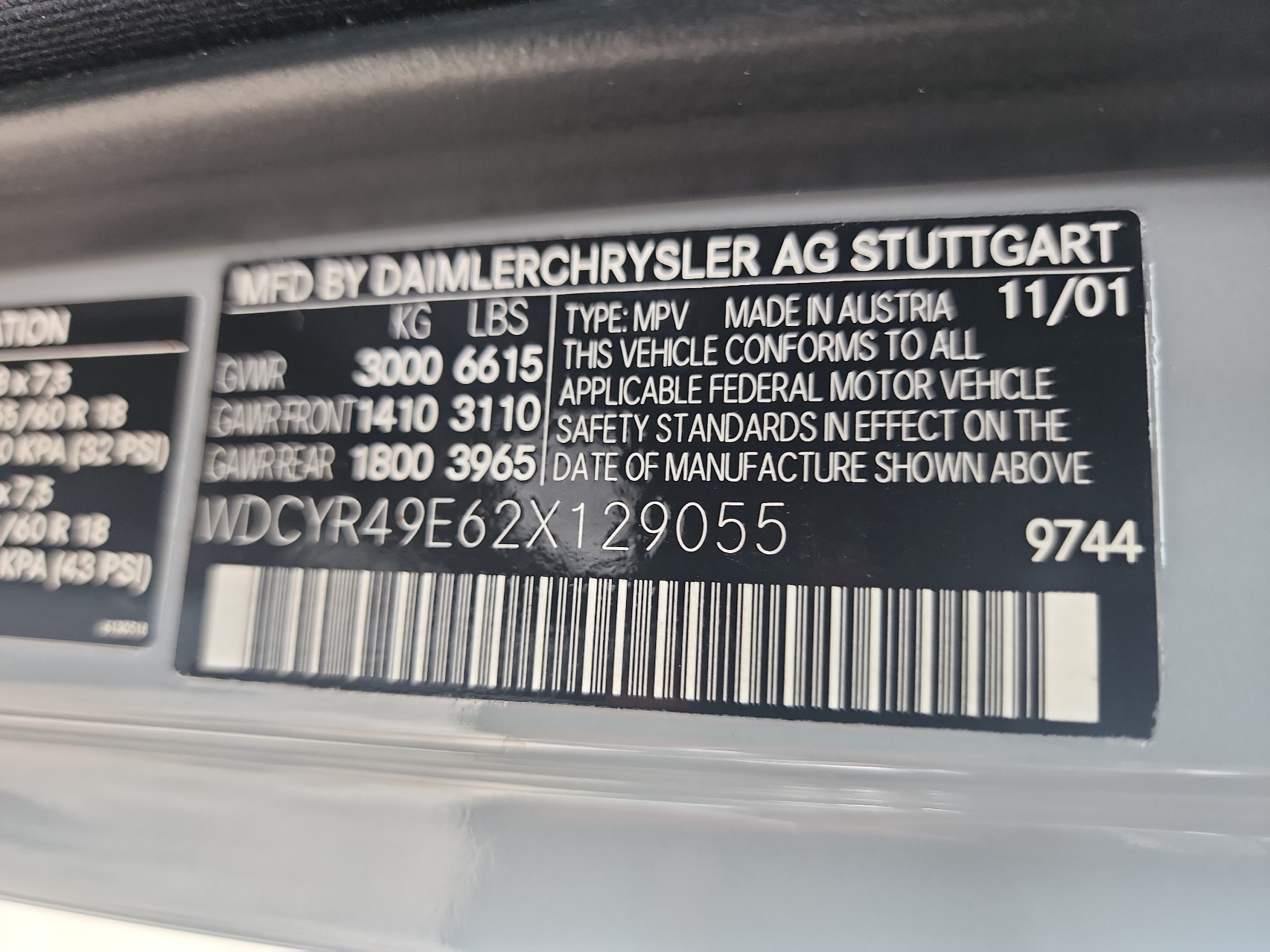 WDCYR49E62X129055 2002 Mercedes-Benz G 500