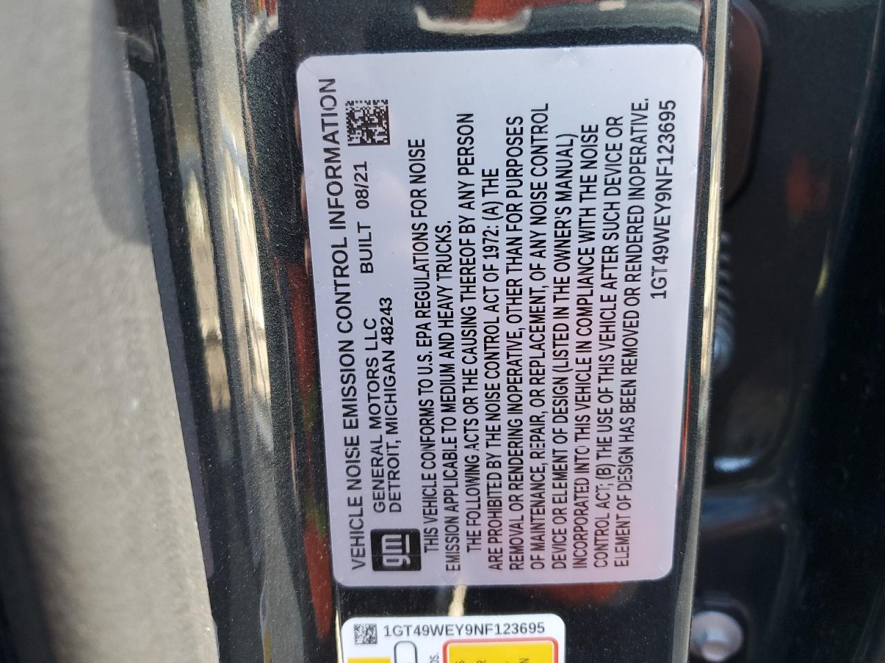2022 GMC Sierra K3500 Denali VIN: 1GT49WEY9NF123695 Lot: 64052984