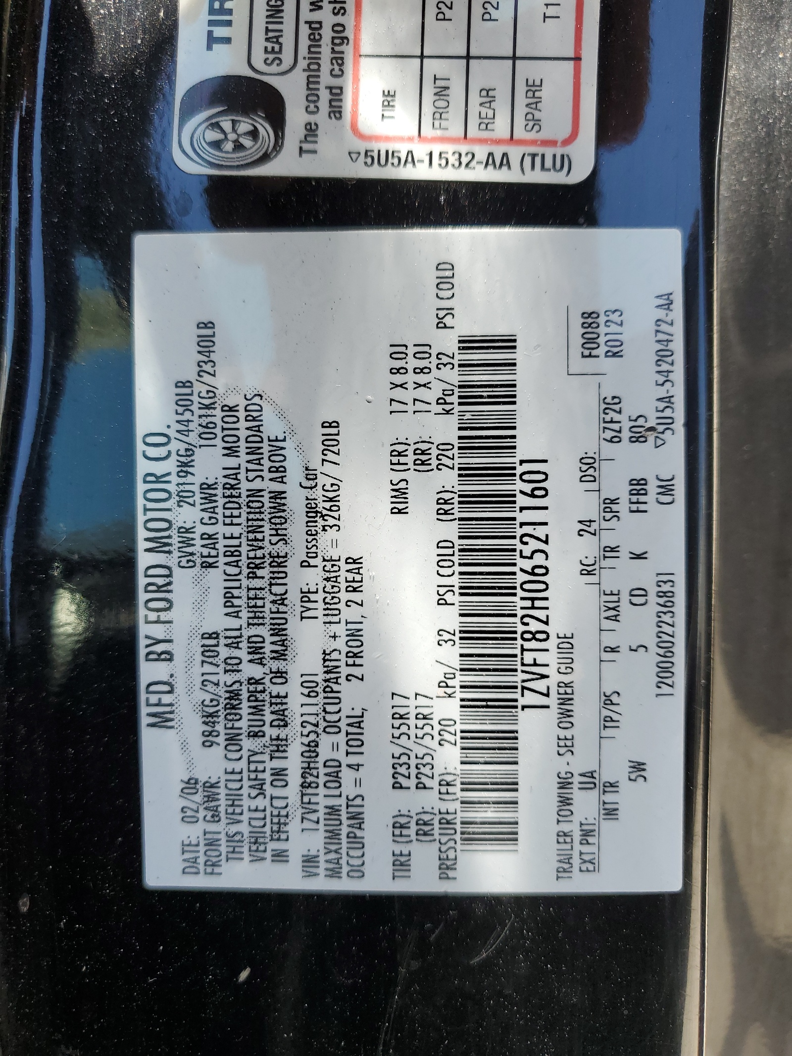 1ZVFT82H065211601 2006 Ford Mustang Gt