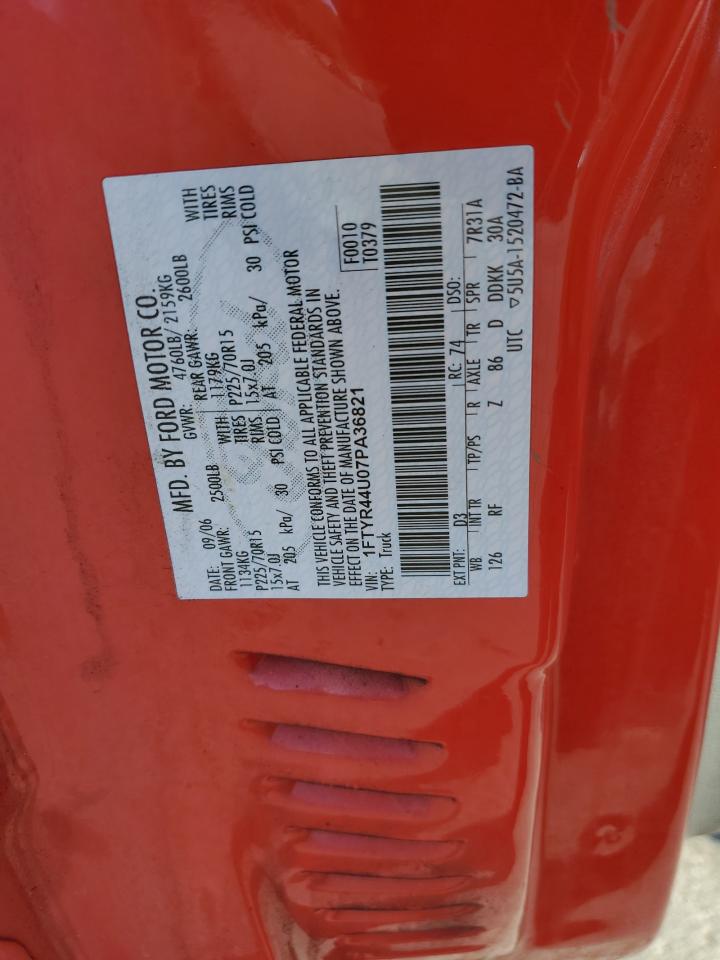 2007 Ford Ranger Super Cab VIN: 1FTYR44U07PA36821 Lot: 64168124