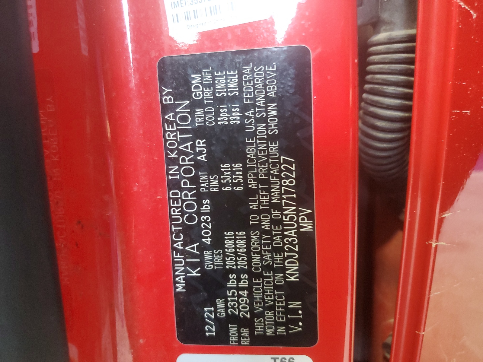 KNDJ23AU5N7178227 2022 Kia Soul Lx