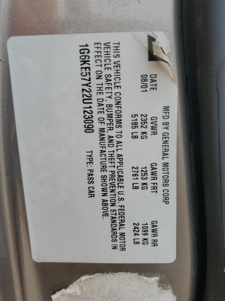2002 Cadillac Deville Dhs VIN: 1G6KE57Y22U123090 Lot: 64506954