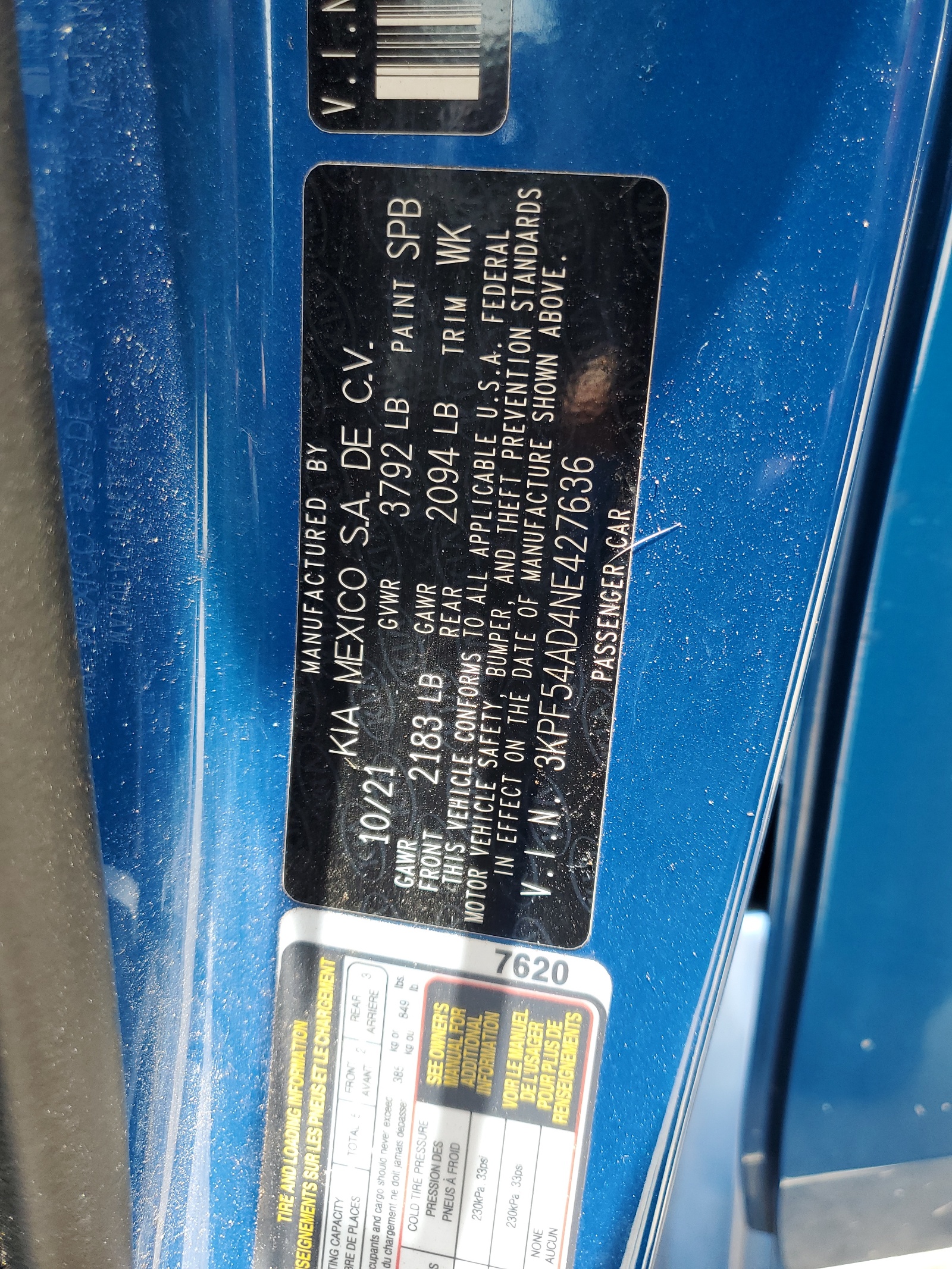 3KPF54AD4NE427636 2022 Kia Forte Gt Line