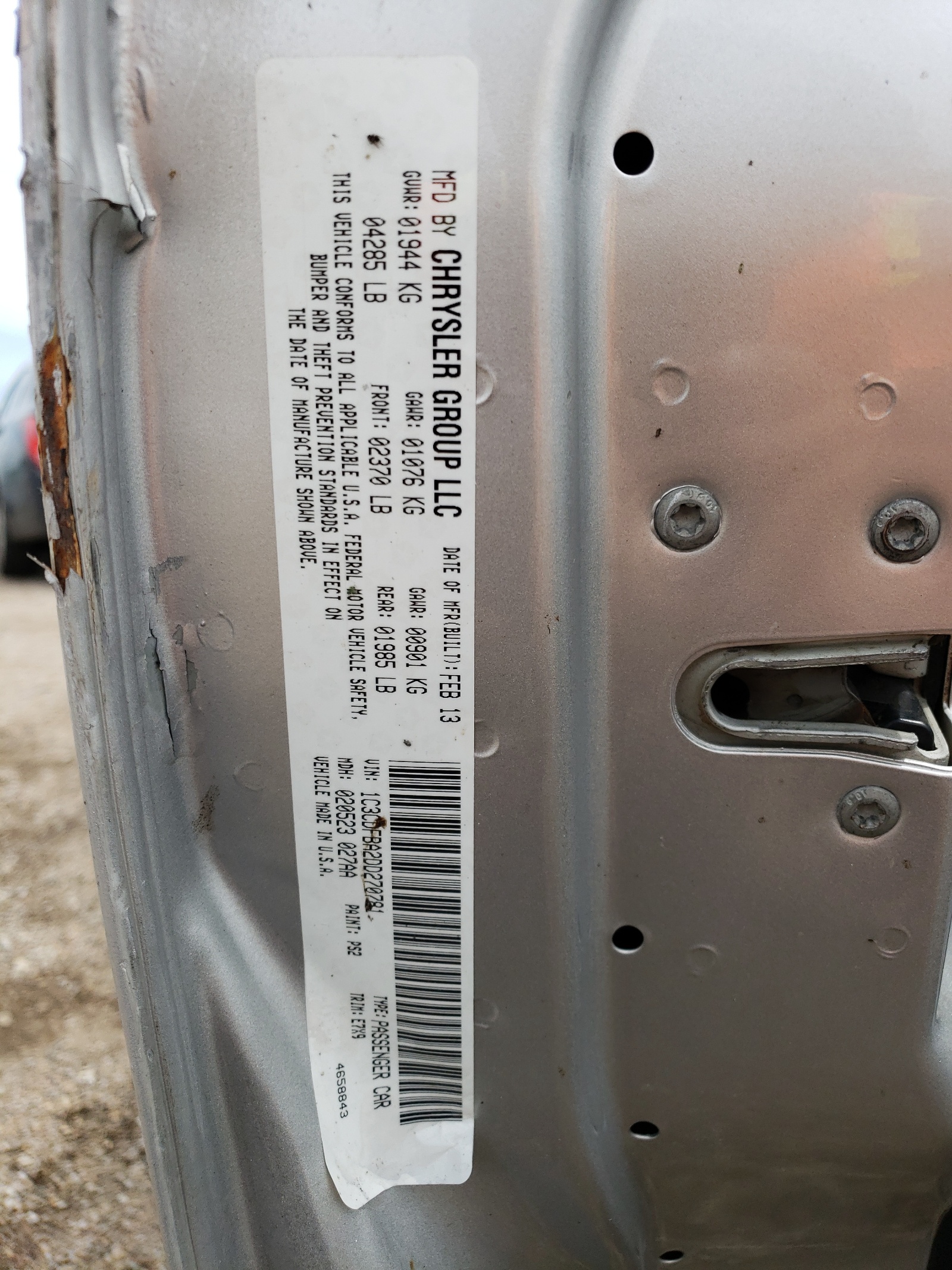 1C3CDFBA2DD270781 2013 Dodge Dart Sxt