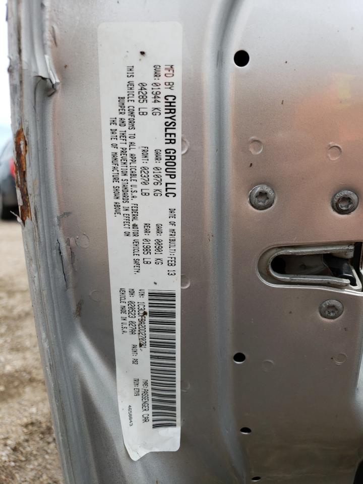 2013 Dodge Dart Sxt VIN: 1C3CDFBA2DD270781 Lot: 61494954