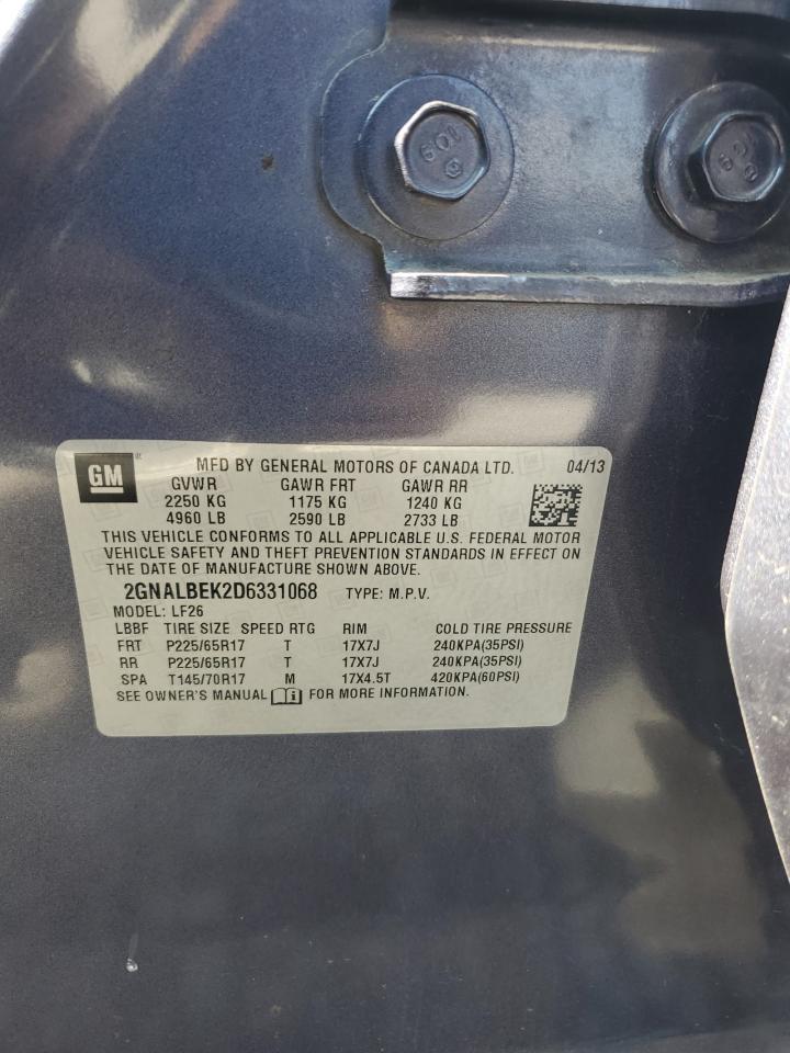 2013 Chevrolet Equinox Ls VIN: 2GNALBEK2D6331068 Lot: 61447954